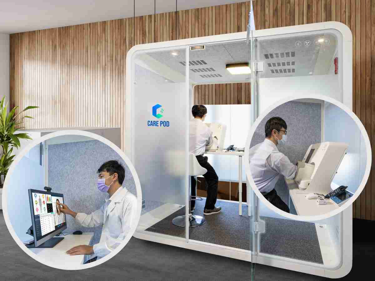 达擎于医疗科技展中展出＂远距诊疗舱＂，，，以因应医疗数字化及社会高龄化趋势下、、复诊及慢性病患等族群对于远距看诊需求逐渐升高所推出的创新整合方案。。。。多功能合一、、、、高隐私性的远距诊疗舱可根据病患端与医师端的不同需求，，，，提供弹性化及客制化功能，，节省医生和病患的精力及时间