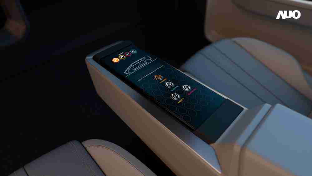 优游UB8以人性化设计打造多变形态中控显示(Morphing Center Control)，，，不使用时仅平面显示信息，，进行操作时，，，，显示器则会动态隆起，，，，转变成3D实体按钮，，，，并有触觉回馈，，，，展示人机互动新体验